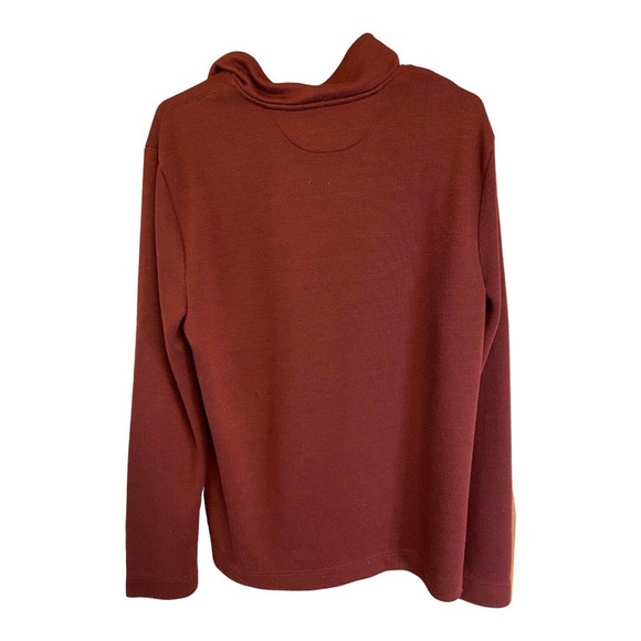 Banana Republic Mens Large Sweater Quarter zip‎ Burgundy - Picture 5 of 5